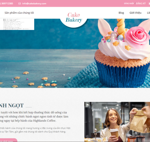 Mẫu website bán bánh ngọt
