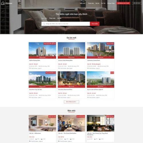 Mẫu website bất động sản cao cấp