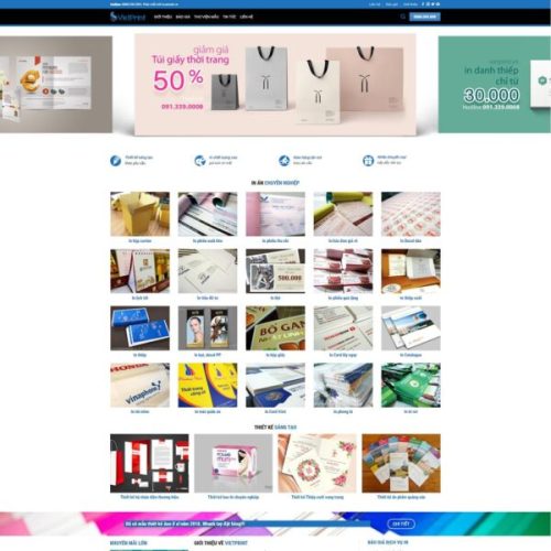 Mẫu website giới thiệu cho dịch vụ in ấn quảng cáo